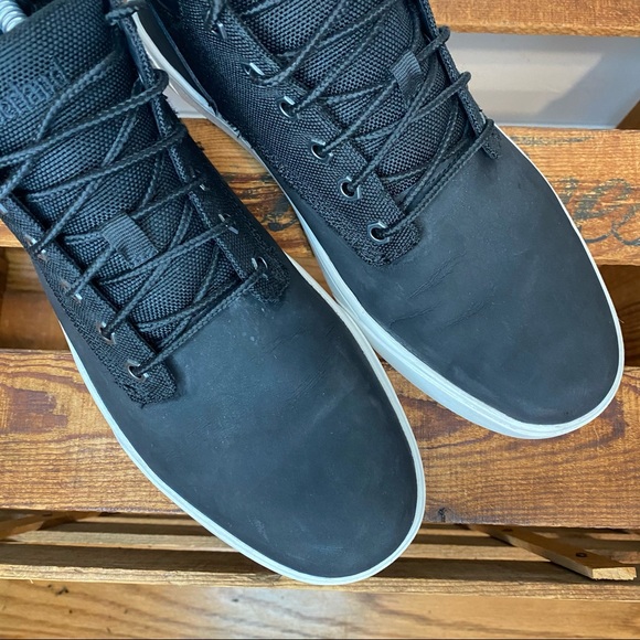 Timberland Davis Square Black Leather Chukka Boots Men’s 8.5 - Picture 7 of 12